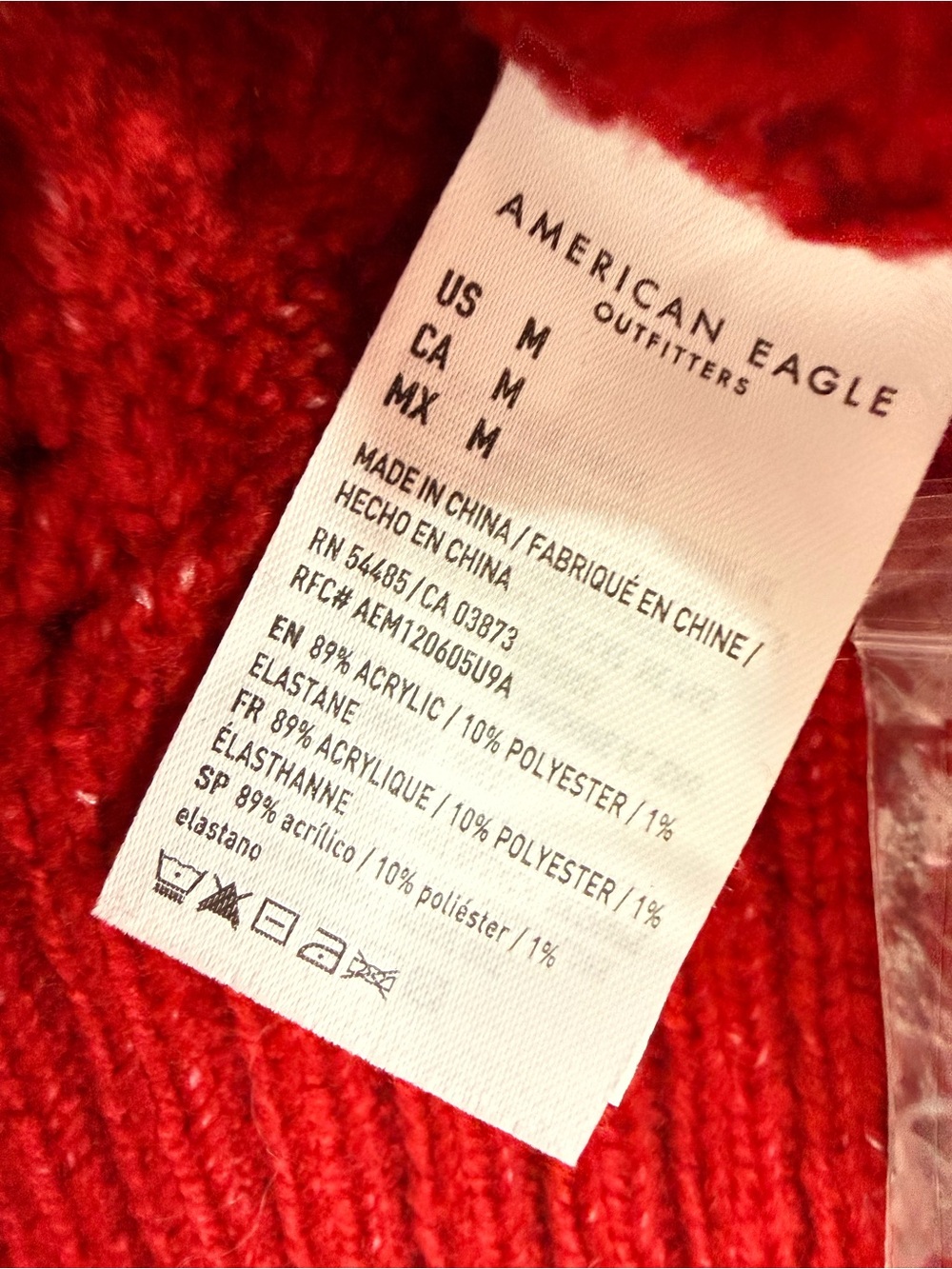 American Eagle Outfitters Red Cable Knit V-Neck Button Cardigan - Picture 4 of 6